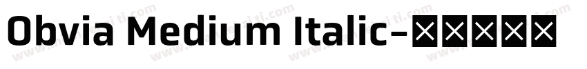 Obvia Medium Italic字体转换
